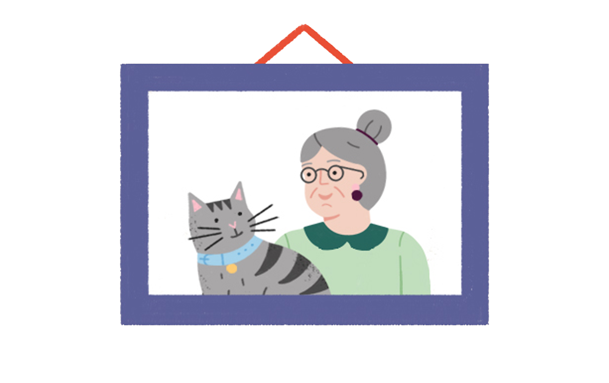 Bild von Frau und Katze